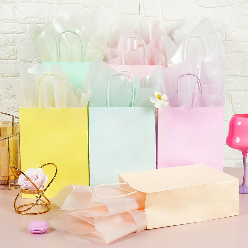 RUIFUN Pastel Tissue Paper 70 Sheets  7 Metallic Colors Tissue Paper for Gift Bags and Wrapping  Pearlescent Shimmer Pastel Tissue Paper Bulk for Girls Women Birthday Wedding Baby Shower Decor  20 x 14 Inch - Image 3